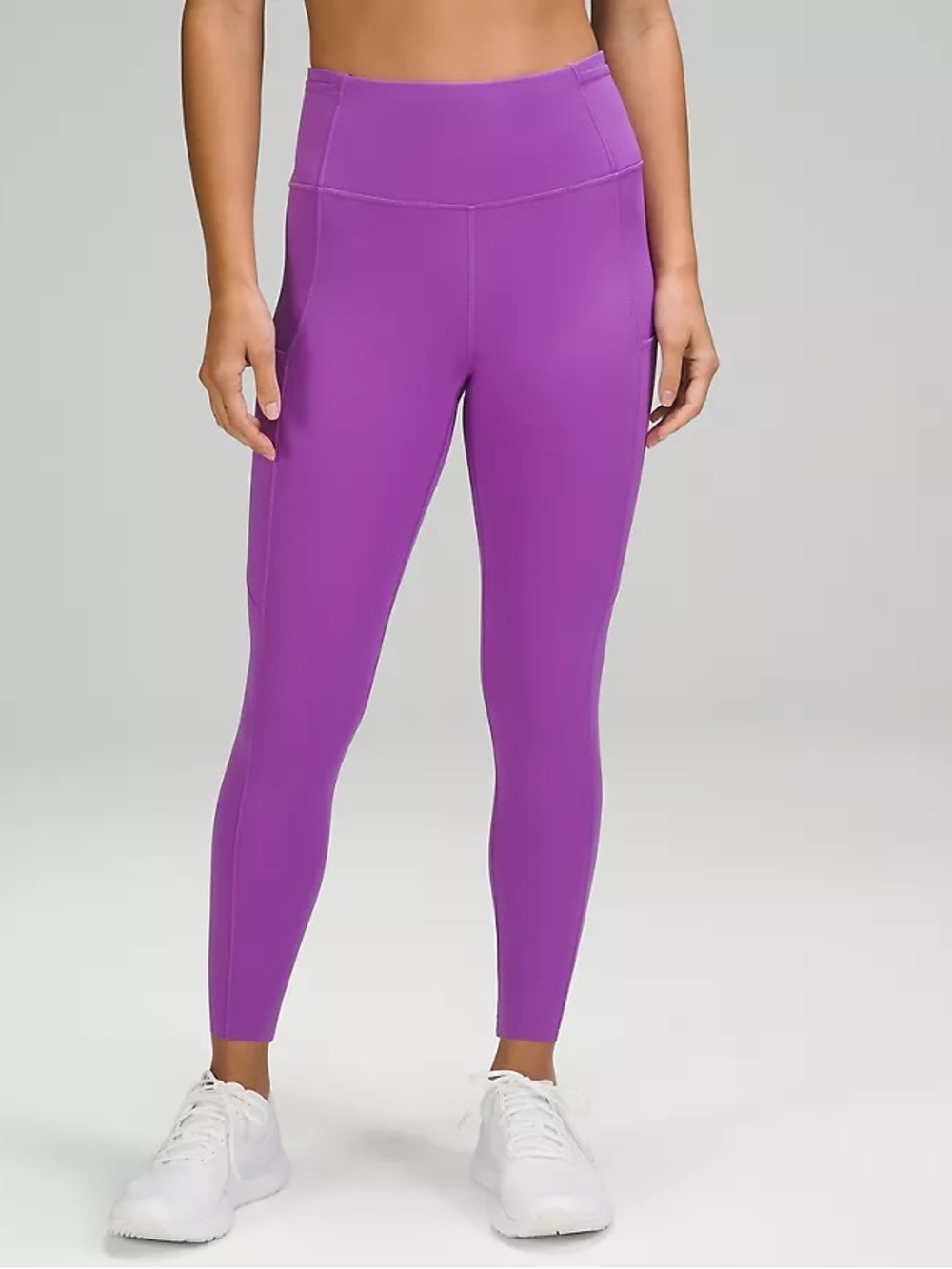 lululemon athletica purple Fast and Free High-Rise Crop 23” Leggings, size 10